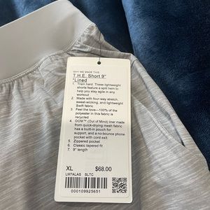 Mens lululemon XL 9” Liner shorts - white liner